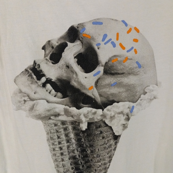 Drop Dead Graphic Skull Ice Cream Tee Shirt | US M - Picture 5 of 5